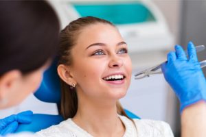 The patient has a dental treatment.
